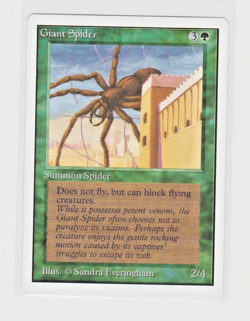 Magic the Gathering ~ MTG ~ 1x Giant Spider ~ UNLIMITED ~ M/NM ~ - Image 1