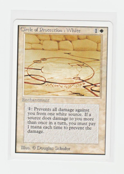 Magic the Gathering ~ MTG ~ 1x Circle of Protection: White ~ UNLIMITED ~ M/NM ~ - Image 1