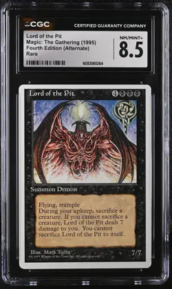 LORD OF THE PIT 4th Edition Alternate Rare CGC 8.5 MTG [Nostalgium] - Image 1