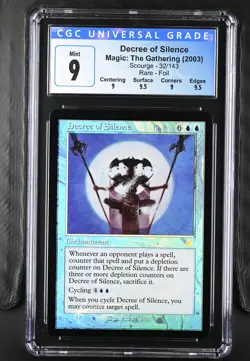 DECREE OF SILENCE Scourge Foil Rare CGC 9 Q++ MTG [Nostalgium] - Image 1