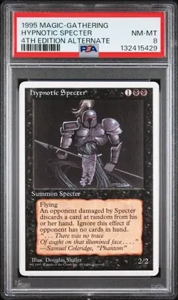 HYPNOTIC SPECTER 4th Edition Alternate PSA 8 MTG [Nostalgium] - Image 1