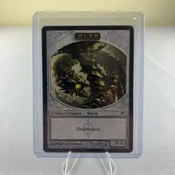 MTG Magic the Gathering Wurm (8) Token Scars of Mirrodin LP - Image 1