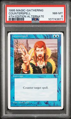 COUNTERSPELL 4th Edition Alternate PSA 8 Vintage MTG [Nostalgium] - Image 1