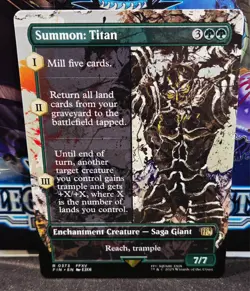 magic the gathering - Summon: Titan - Enchantment Creature - Saga Giant - Rare - Image 1