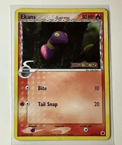 Ekans (Delta Species) 47/101 Dragon Frontiers Reverse Holo Pokemon TCG DAMAGED - Image 1