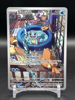 Squirtle Illustration Rare Pokemon SV07: Stellar Crown 148/142 English NM - Image 1