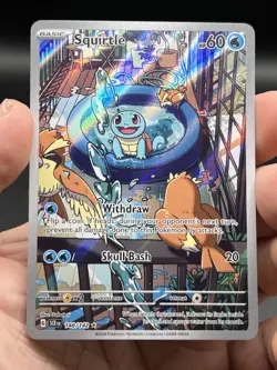 Squirtle Illustration Rare Pokemon SV07: Stellar Crown 148/142 English NM - Image 3