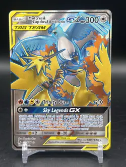 Moltres & Zapdos & Articuno GX 66/68 Pokemon Hidden Fates Sun Moon Full Art NM - Image 1