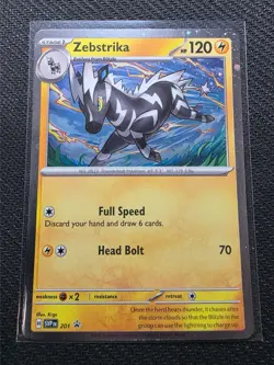 Zebstrika SVP201 NM - Cosmos Holo Promo - 2025 TCG Pokemon Destined Rivals - Image 1