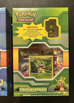 Pokemon TCG 2013 Kalos Starter Figure Boxes SEALED Froakie Chespin Fennekin - Image 4
