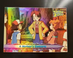 Pokemon The Movie 2000 Topps Blue Logo Rainbow Foil A Mother's Concern 69 EX+ LP - Image 1