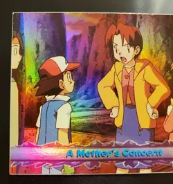 Pokemon The Movie 2000 Topps Blue Logo Rainbow Foil A Mother's Concern 69 EX+ LP - Image 2