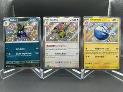 Pokemon Baby Shiny Paldean Fates Lot: Bisharp 186 Dodrio 200 & Electrode 134 NM - Image 1