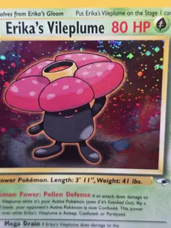 Pokemon TCG Erika's Vileplume Gym Challenge Holo Rare #5/132 Vintage WOTC SWIRL - Image 2