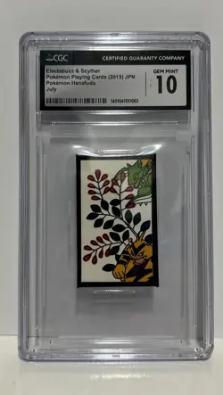 2013 POKEMON HANAFUDA KANTO ELECTABUZZ/SCYTHER JULY PSA 10 - Image 1
