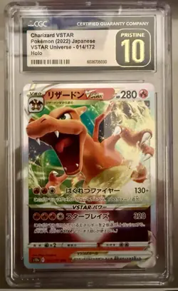 Pokemon TCG Charizard VSTAR 14 JP VSTAR Universe Holo CGC PRISTINE 10 - Image 1