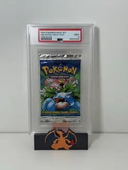 Pokemon Base Set Unlimited Venusaur Art Authentic Sealed Booster Pack PSA 9 - Image 1