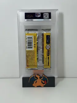 Pokemon Base Set Unlimited Charizard Art Authentic Sealed Booster Pack PSA 9 - Image 2