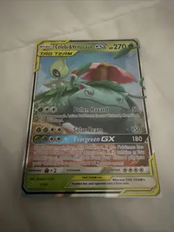 Celebi & Venusaur GX Holo Ultra Rare Team Up 1/181 Pokemon Tag Team NM - Image 1