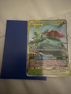 Celebi & Venusaur GX Holo Ultra Rare Team Up 1/181 Pokemon Tag Team NM - Image 2