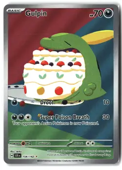Gulpin ⭐ 154/142 Holo Illustration Rare Stellar Crown 2024 Pokemon NM - Image 1