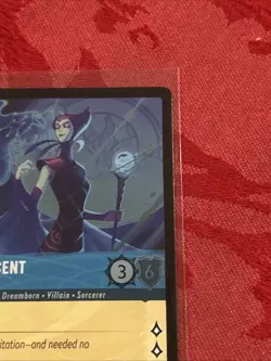FOIL Disney Lorcana First Chapter - Maleficent - Uninvited - 151/204 Rare FOIL - Image 2