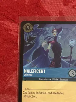FOIL Disney Lorcana First Chapter - Maleficent - Uninvited - 151/204 Rare FOIL - Image 3