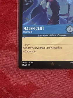 FOIL Disney Lorcana First Chapter - Maleficent - Uninvited - 151/204 Rare FOIL - Image 4