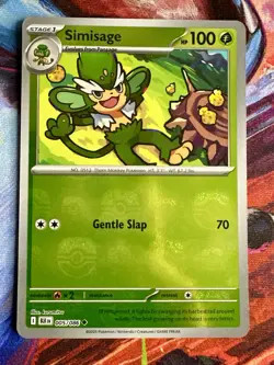 Simisage (Master Ball Pattern) 005/086 Sv: Black Bolt Holo Pokemon Card - Image 1