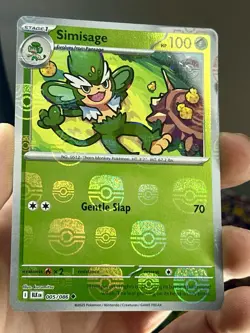 Simisage (Master Ball Pattern) 005/086 Sv: Black Bolt Holo Pokemon Card - Image 3