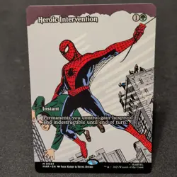 Magic: The Gathering Heroic Intervention Spider-Man Marvel Instant Green Card - Image 1