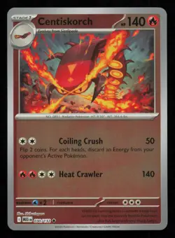 Centiskorch 030/132 Pokemon Mega Evolution Uncommon Near Mint REVERSE HOLO Card - Image 1