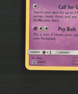 Celebi SM224 Sun & Moon Black Star Promo Holo Pokemon Card NM - Image 5