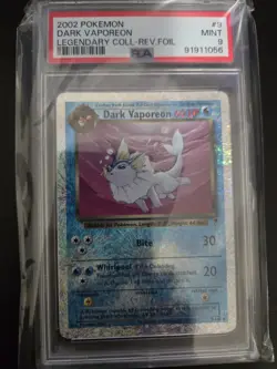 Pokemon TCG Dark Vaporeon Legendary Collection 9 Holo Holo Rare Card Psa 9 - Image 1