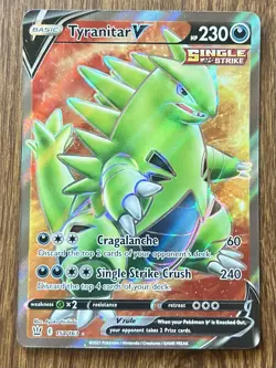 TYRANITAR V #154/163 Pokemon Battle Styles Holo Full Art Card NM - Image 1