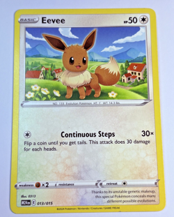 McDonald's 2024 Pokemon Eevee Card 13/15 M24EN Near Mint Condition TCG - Image 1