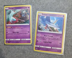 Pokemon Promo Sun & Moon SM87 Latias & SM88 Latios Cosmos Foil Card Cosmo - Image 1
