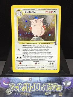 Pokemon Card Clefable 5/130 Base Set 2 Holo Rare WOTC Played - Image 1