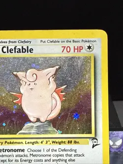 Pokemon Card Clefable 5/130 Base Set 2 Holo Rare WOTC Played - Image 2