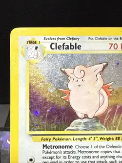 Pokemon Card Clefable 5/130 Base Set 2 Holo Rare WOTC Played - Image 3