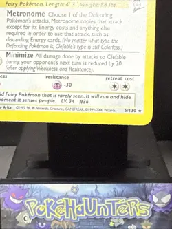 Pokemon Card Clefable 5/130 Base Set 2 Holo Rare WOTC Played - Image 4