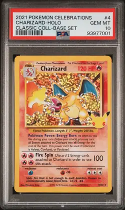 Pokemon Card Charizard Holo 4/102 Celebrations Classic Collection PSA 10*2 - Image 1