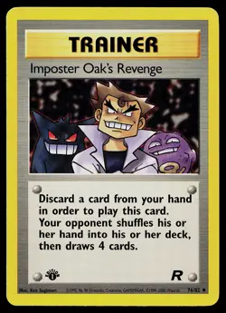 Pokemon Card - Imposter Oak's Revenge Team Rocket 76/82 Uncommon 1st Edition - Image 1