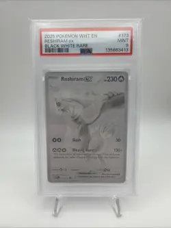 Pokemon Reshiram EX Card 173/086 PSA 9 Mint Holo White Flare - Image 1