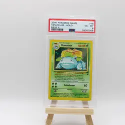Pokemon TCG Venusaur Holo Rare Card 18/130 2000 Base Set 2, PSA 6 - Image 1