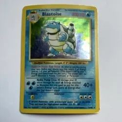 Pokemon Blastoise 100 HP Holo Rare 2/102 Base Set 1999 Wizards English TCG Card - Image 1