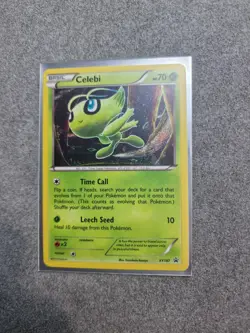 VINTAGE Pokemon Celebi XY187 Black Star Promo Pokemon TCG Card 2017 Holo Cosmos - Image 1