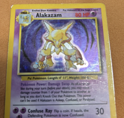 Pokemon TCG Alakazam 001/102 Base Set Holo Vintage Rare Card 1999 HP - Image 3