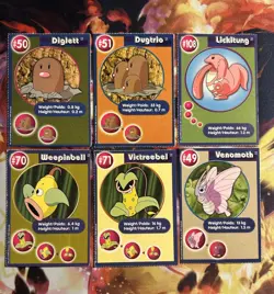 Pokemon 1998 Burger King Poketrivia Card Lot 20 Loose Cards Mixed Condition - Image 2
