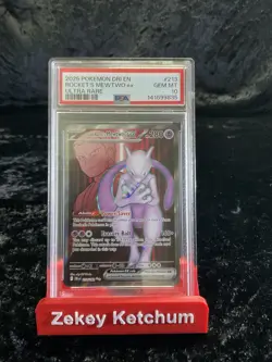 Team Rockets Mewtwo ex PSA 10 English Pokemon Card 213 Destined Rivals 2025 UR - Image 1